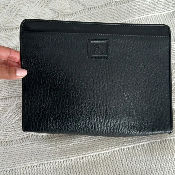 Burberrys Clutch Bag Leather Black vintage - Picture 5 of 16